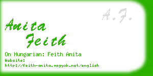 anita feith business card